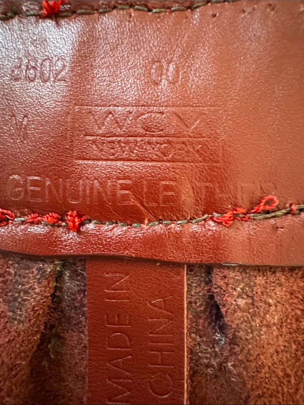 WCM New York Vintage Red Leather Statement Belt Oversized Buckle